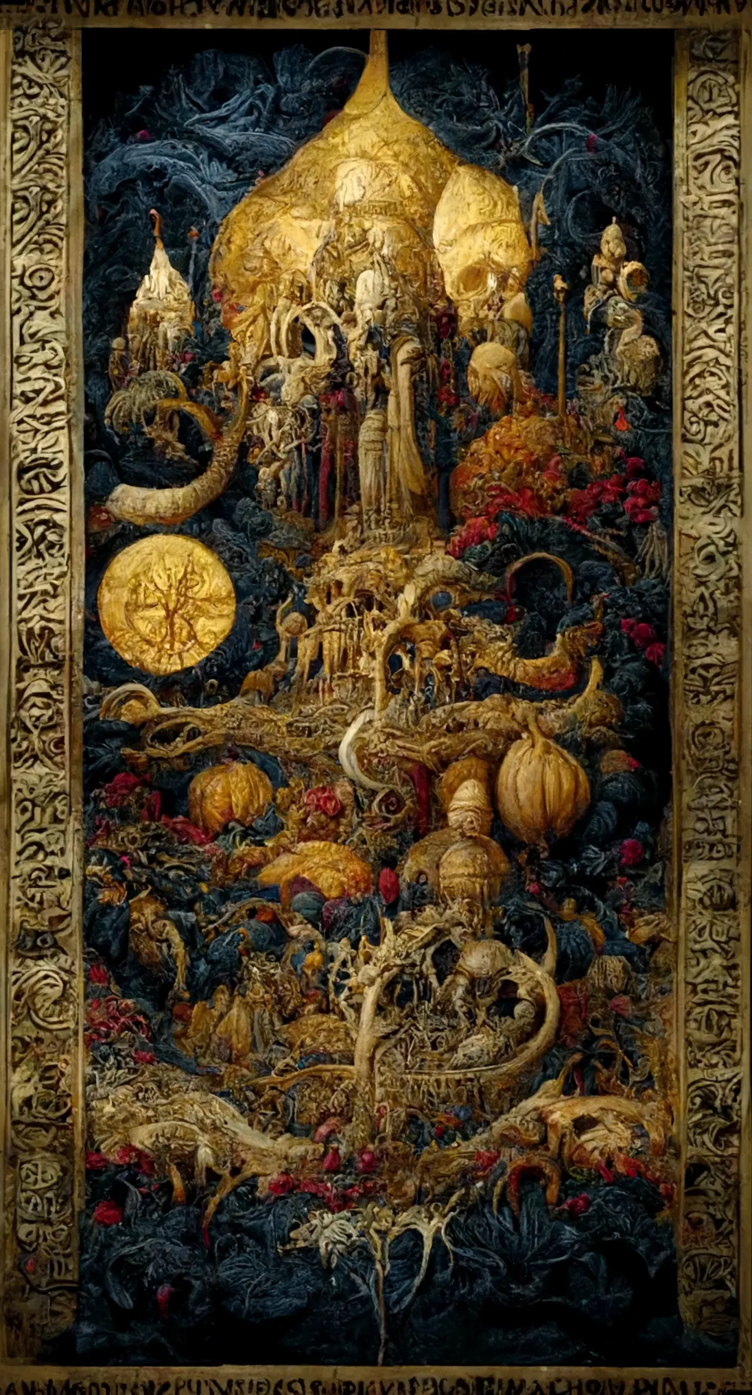 South Netherlandish Workshop | The Three Realms (ca.1480) | Wool, silk, and gold threading
